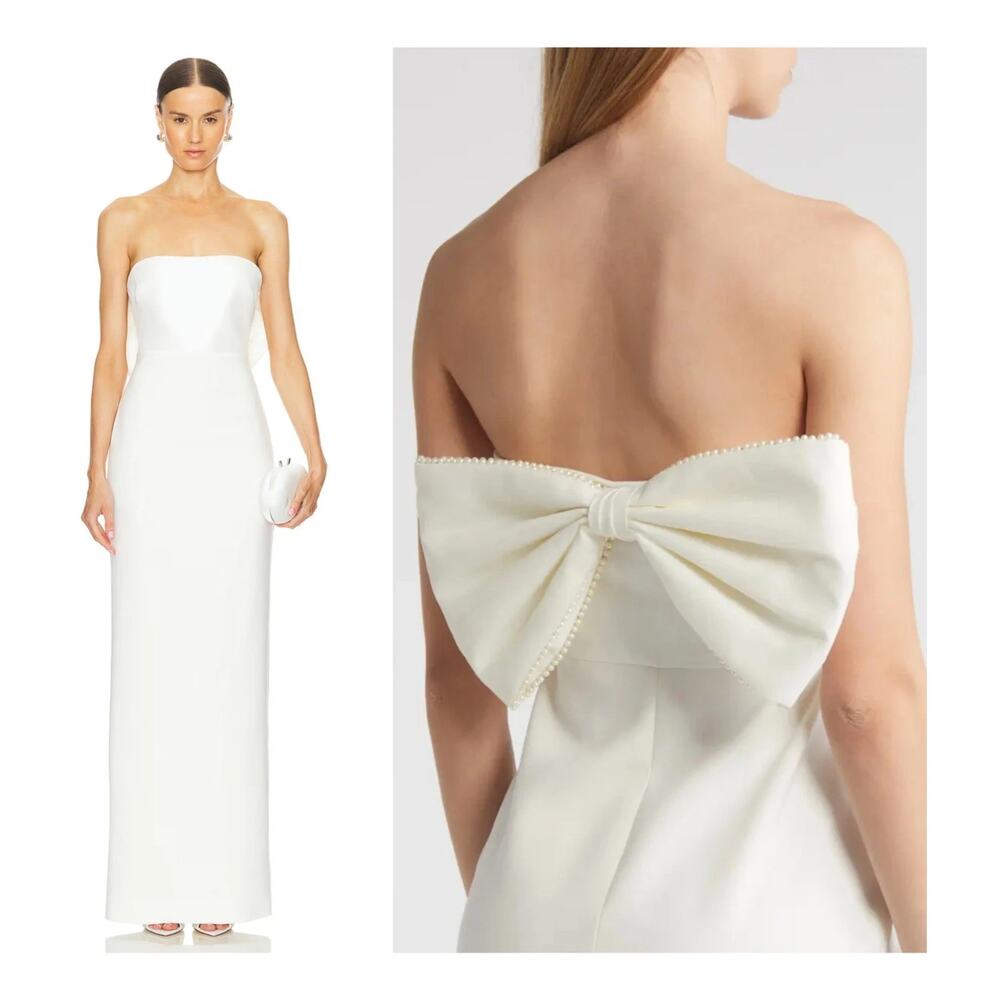 NEW LIKELY Helen Strapless Gown in White Size 8